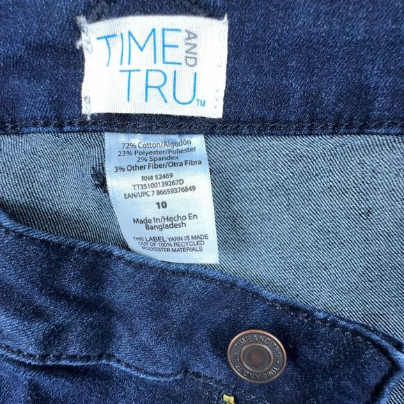 Time and Tru Cargo Flare Jeans TT35100139267D Medium Wash Women's Blue Size 10 - Picture 5 of 10